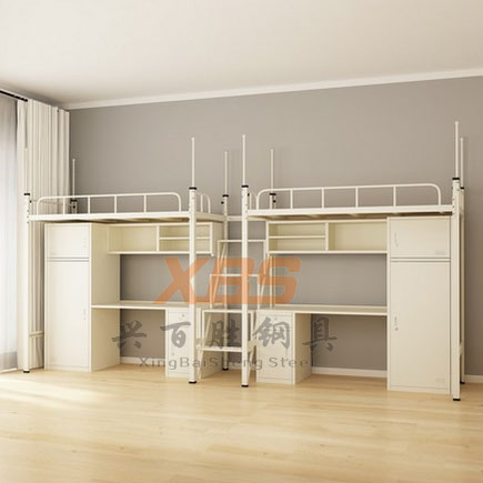 深圳新(xīn)款宿舍公(gōng)寓鐵床廠家,新(xīn)款 兩聯兩人上住下學(xué)習公(gōng)寓床 支持訂做