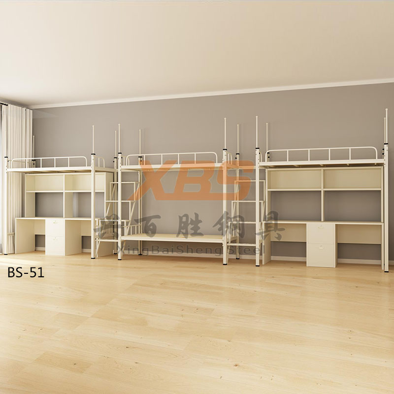 深圳新(xīn)款宿舍公(gōng)寓鐵床廠家,興百勝新(xīn)款公(gōng)寓鐵床 三連四人位公(gōng)寓床 顔色尺寸支持訂做